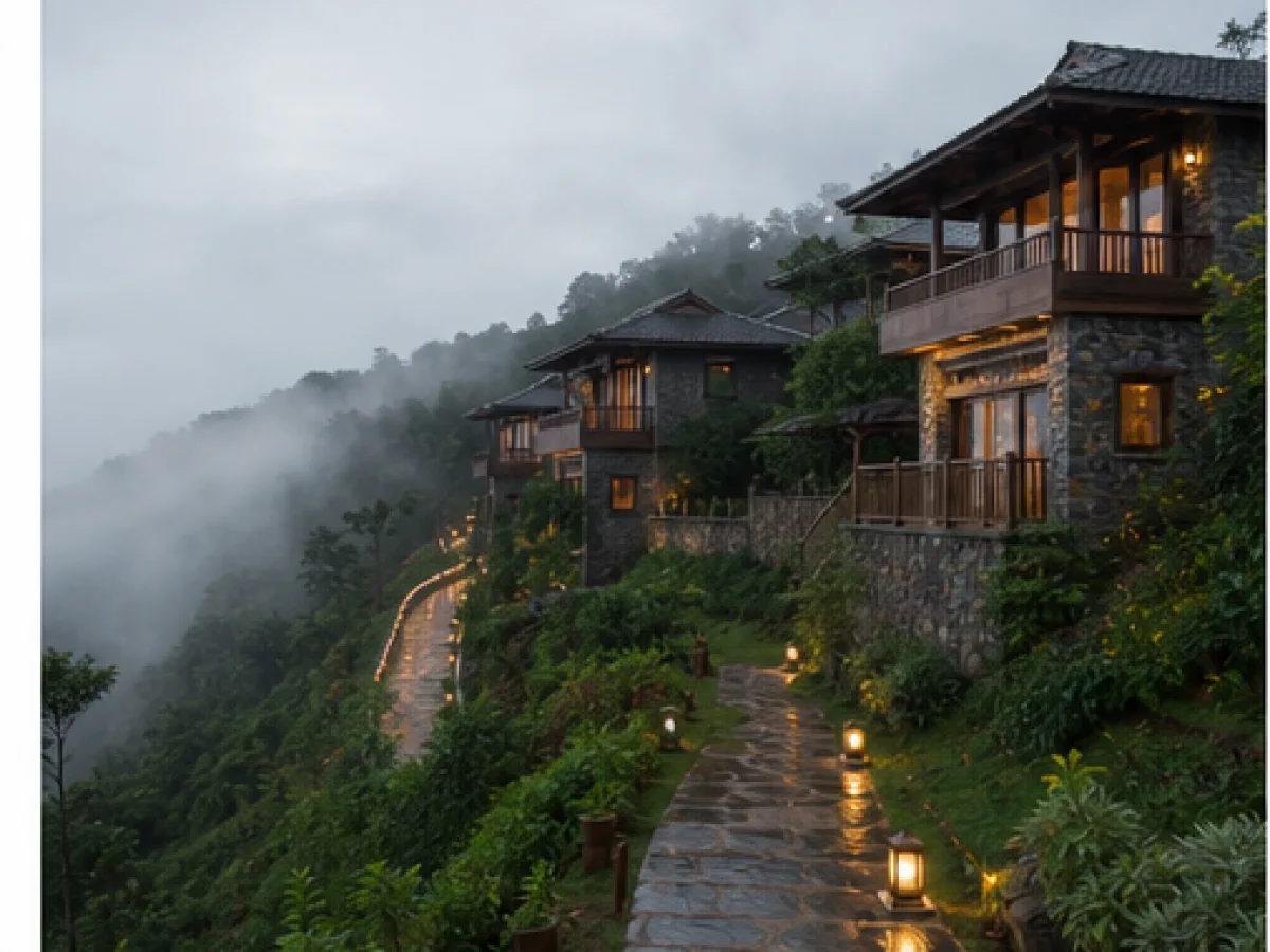 Mistwood Ridge Resort — Exterior (fictional demo image)