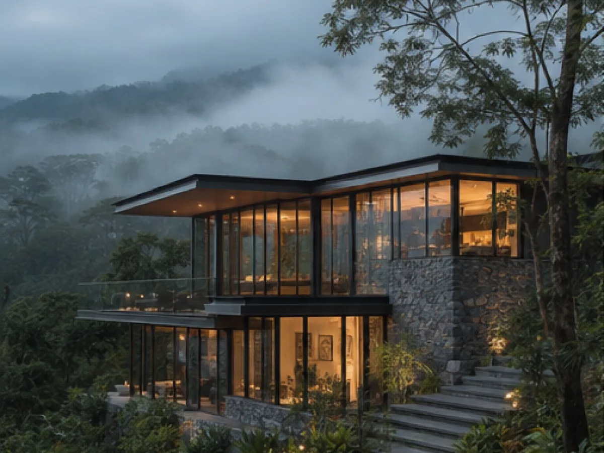 Silver Mist Luxury Retreat — Exterior (fictional demo image)