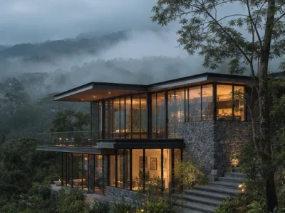 Silver Mist Luxury Retreat — Exterior (fictional demo image)